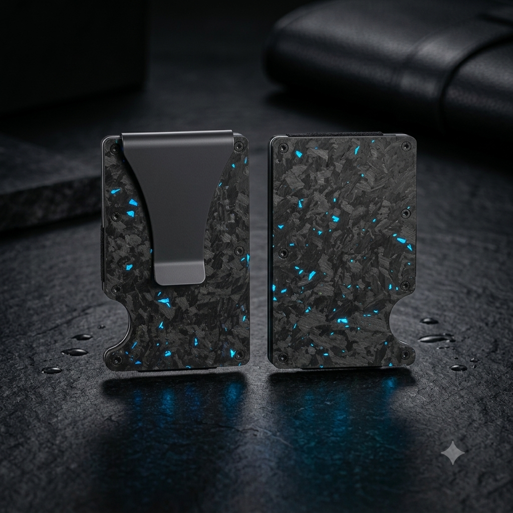 Crushed Carbon Wallet